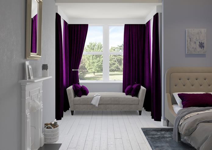 Faux Suede, Aubergine - Made to Measure Curtains - Image 5